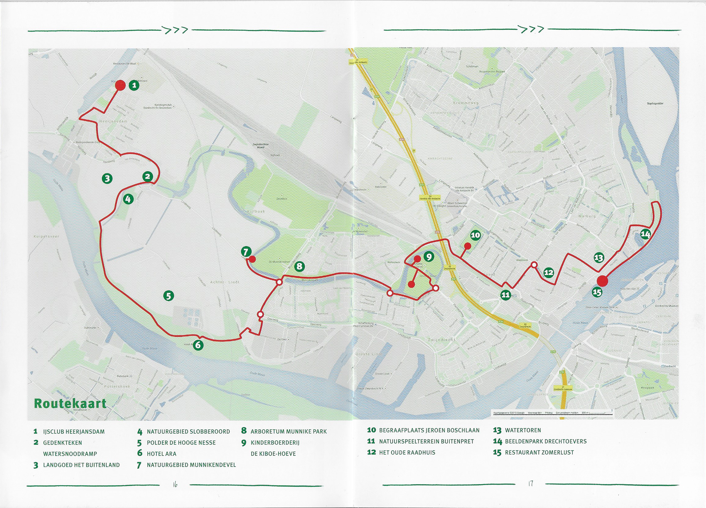 fietsroute boekje HJD - ZWDRT kaart