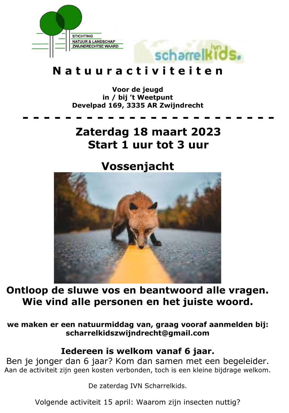 scharrelkids zaterdag programma @ 't Weetpunt