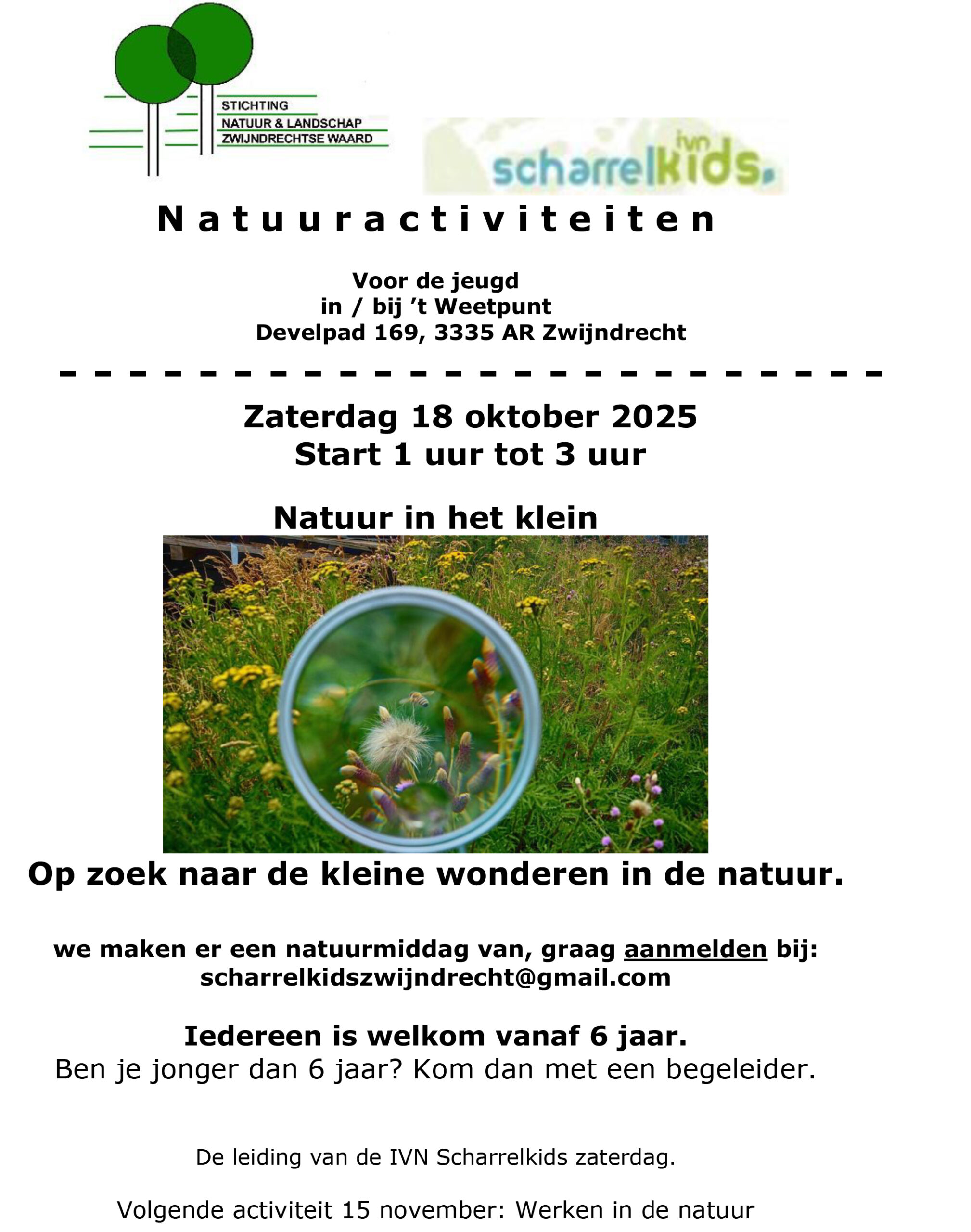 Natuur in het klein: Scharrelkids op zaterdag